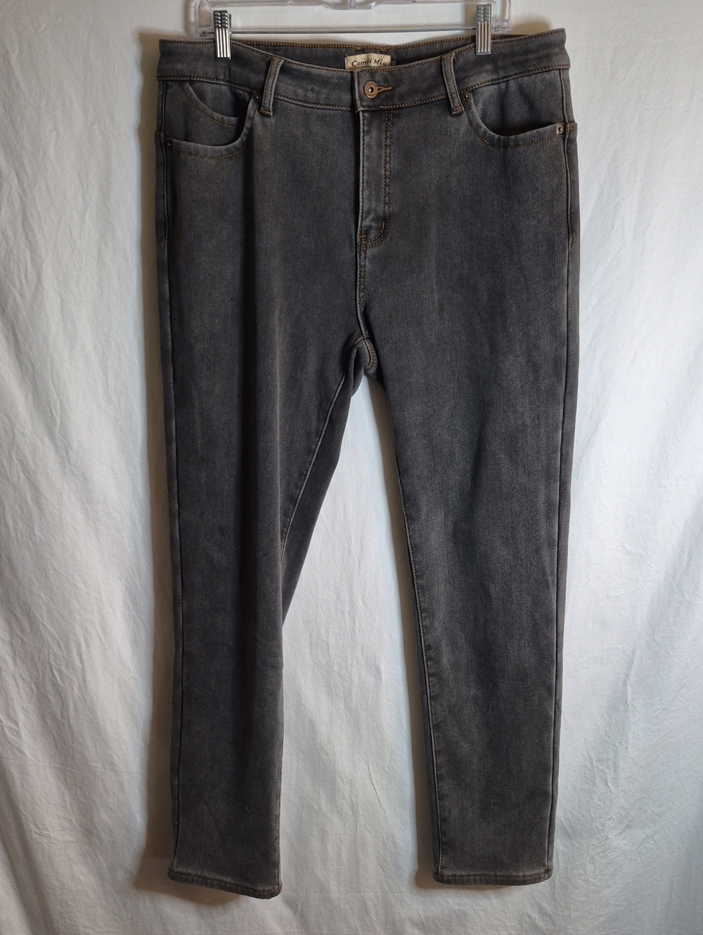 Camii Mia CozyStretch Women's Skinny Jeans in Washed Gray